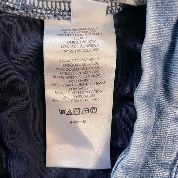 Pilcro and the Letterpress Mid Rise Slim Fit Crop Blue Jean Trouser Style Sz 27 - Picture 10 of 11